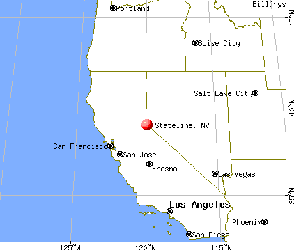 Stateline, Nevada map