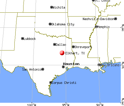 Elkhart, Texas map