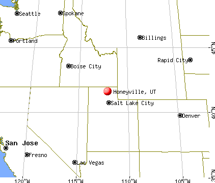 Honeyville, Utah map
