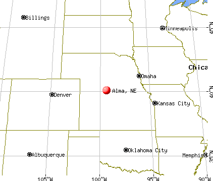 Alma, Nebraska map