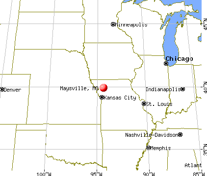Maysville, Missouri map