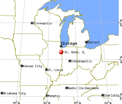St. Anne, Illinois map