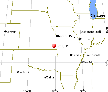 Erie, Kansas map