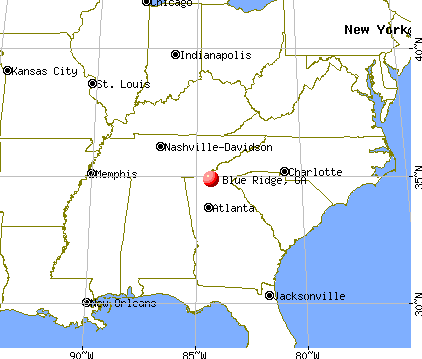 Blue Ridge, Georgia map