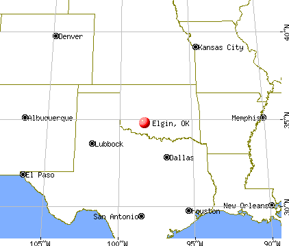Elgin, Oklahoma map
