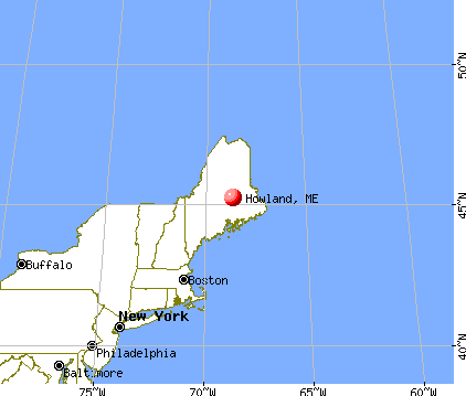 Howland, Maine map