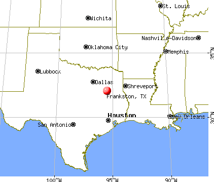 Frankston, Texas map