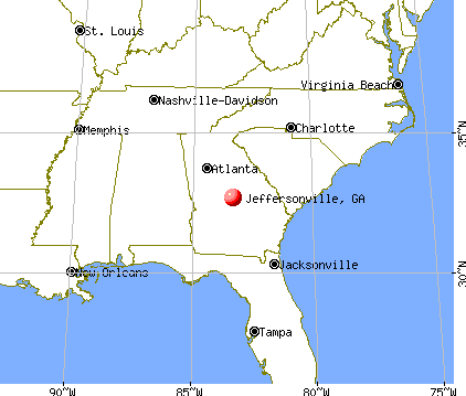 Jeffersonville, Georgia map