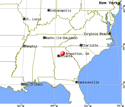 Braselton, Georgia map