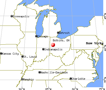 Botkins, Ohio map