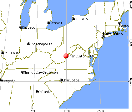 Marlinton, West Virginia map