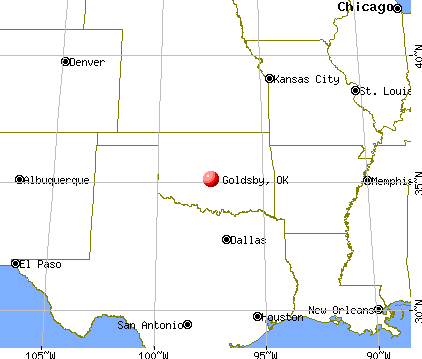 Goldsby, Oklahoma map