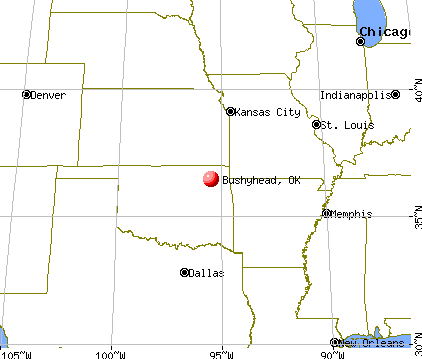 Bushyhead, Oklahoma map