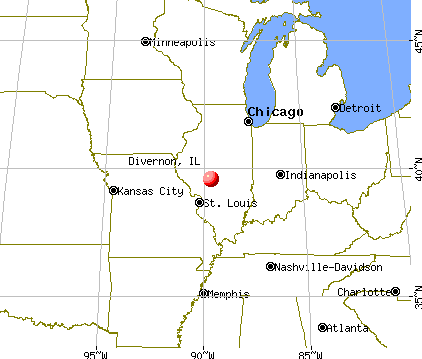 Divernon, Illinois map