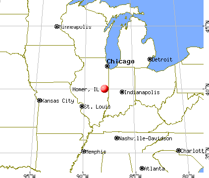 Homer, Illinois map
