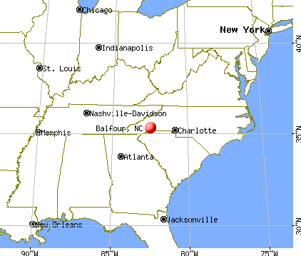 Balfour, North Carolina map