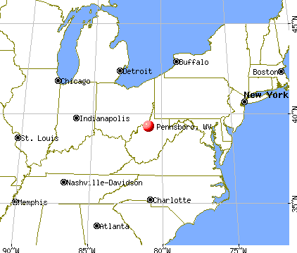 Pennsboro, West Virginia map