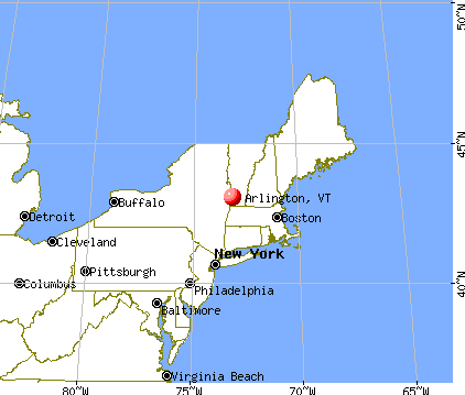 Arlington, Vermont map