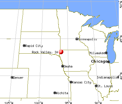 Rock Valley, Iowa map