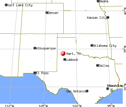 Hart, Texas map