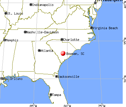 Bowman, South Carolina map