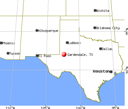 Gardendale, Texas map