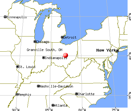 Granville South, Ohio map