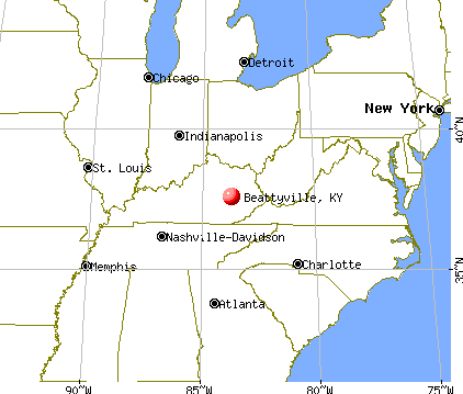 Beattyville, Kentucky map