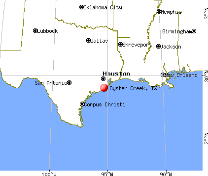 Oyster Creek, Texas map