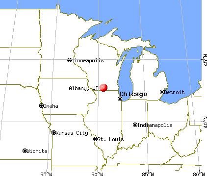 Albany, Wisconsin map