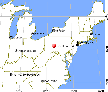 Loretto, Pennsylvania map
