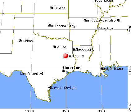 Alto, Texas map
