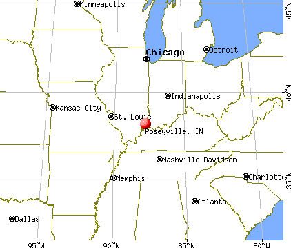 Poseyville, Indiana map