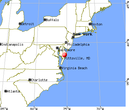 Pittsville, Maryland map