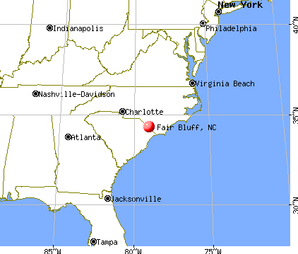 Fair Bluff, North Carolina map