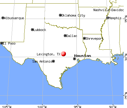 Lexington, Texas map
