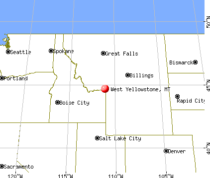 West Yellowstone, Montana map