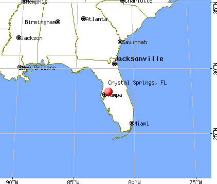Crystal Springs, Florida map