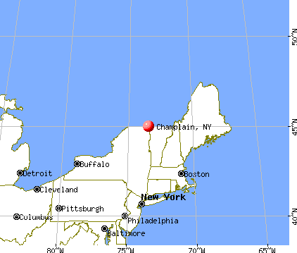 Champlain, New York map