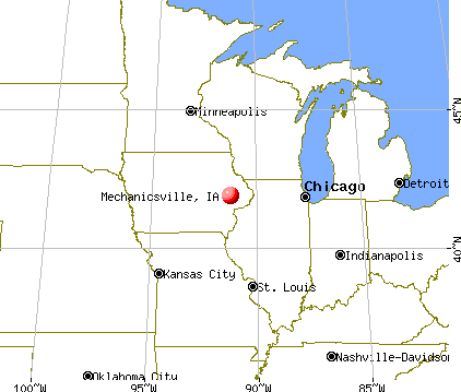 Mechanicsville, Iowa map