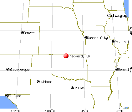 Medford, Oklahoma map
