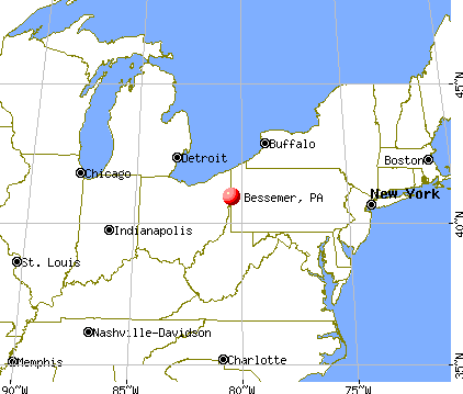 Bessemer, Pennsylvania map