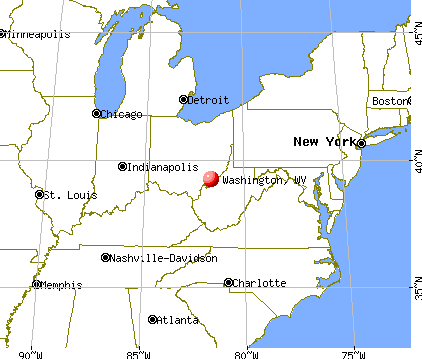 Washington, West Virginia map