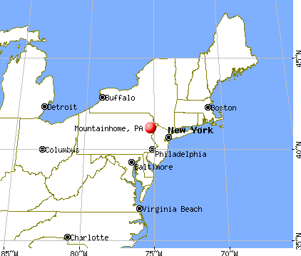 Mountainhome, Pennsylvania map