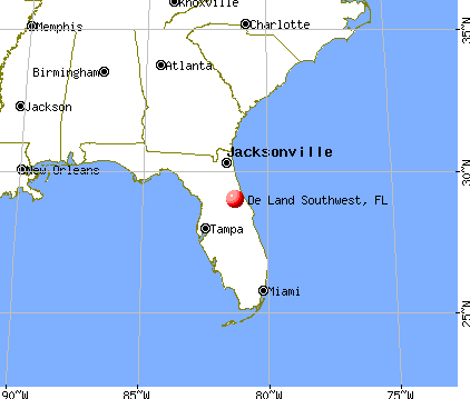 De Land Southwest, Florida map
