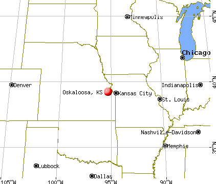 Oskaloosa, Kansas map