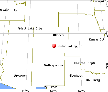 Beulah Valley, Colorado map
