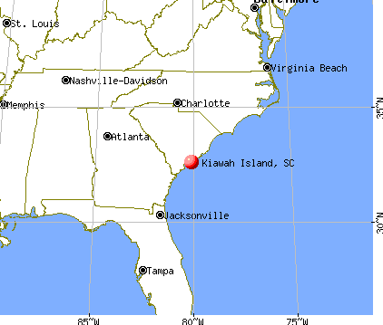 Kiawah Island, South Carolina map