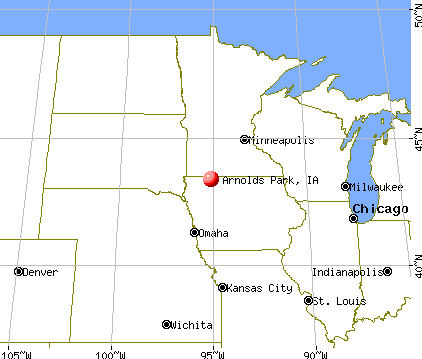 Arnolds Park, Iowa map