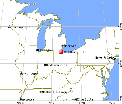 Millbury, Ohio map